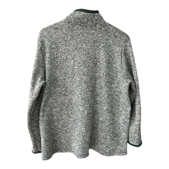 Stan Herman Heather Green Fleece Jacket/Sweater Zip Up Size XL Women NWOT - Picture 5 of 9